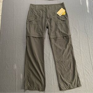 Rugged Exposure Pants Women 12 Green Convertible Zip Off Hiking Outdoor Gropcore